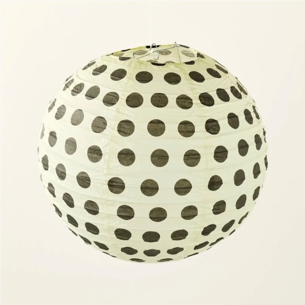 KATE SPADE NWT 6pc polka dot novelty lantern set -black/white/green